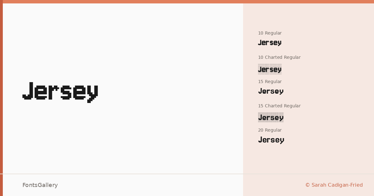 Jersey font family banner