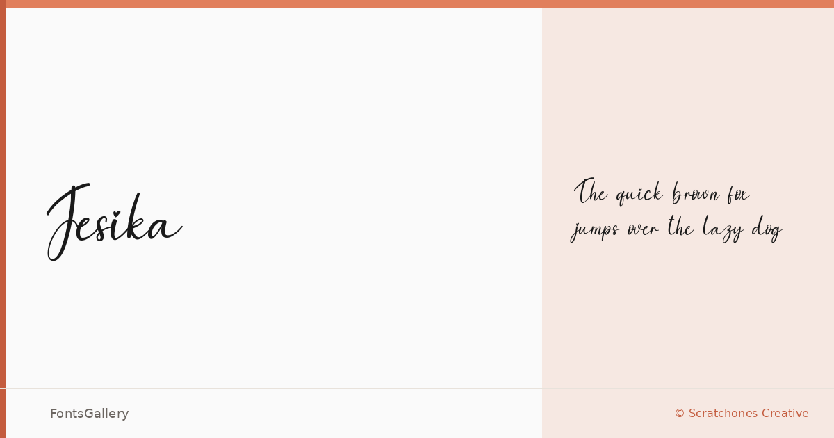 Jesika font family banner