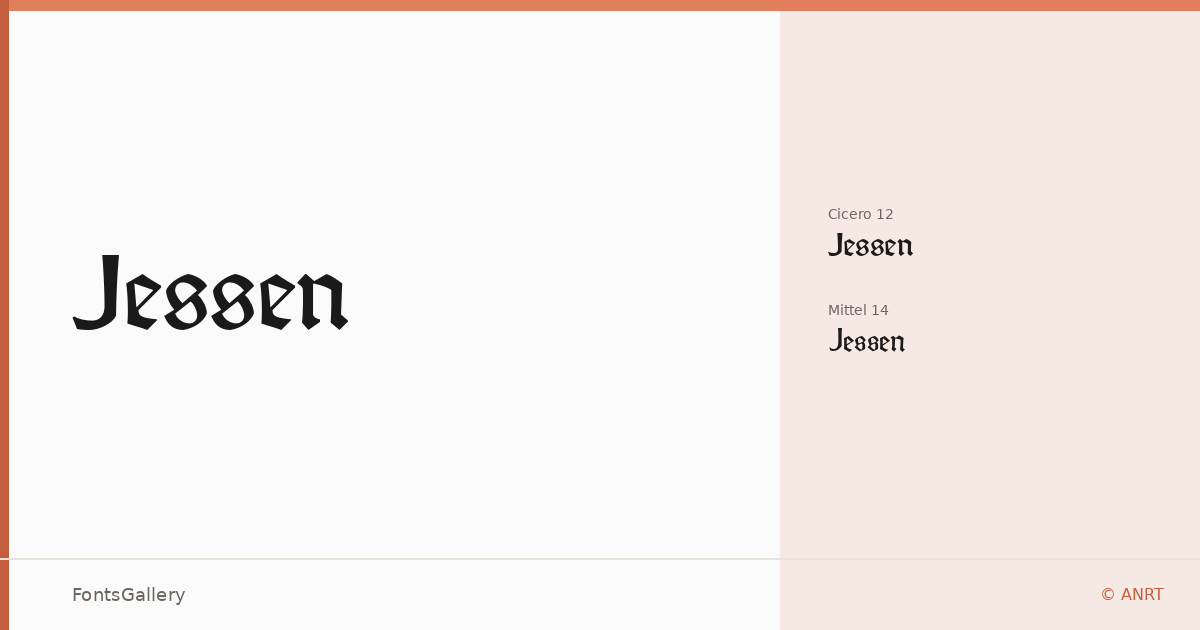 Jessen font family banner