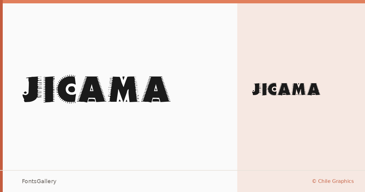 JICAMA font family banner