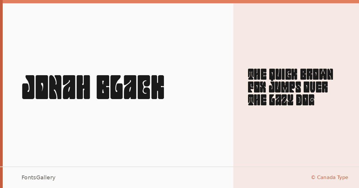 Jonah Black font family banner