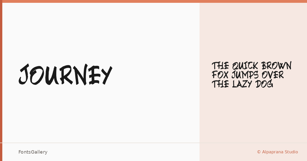 Journey font family banner