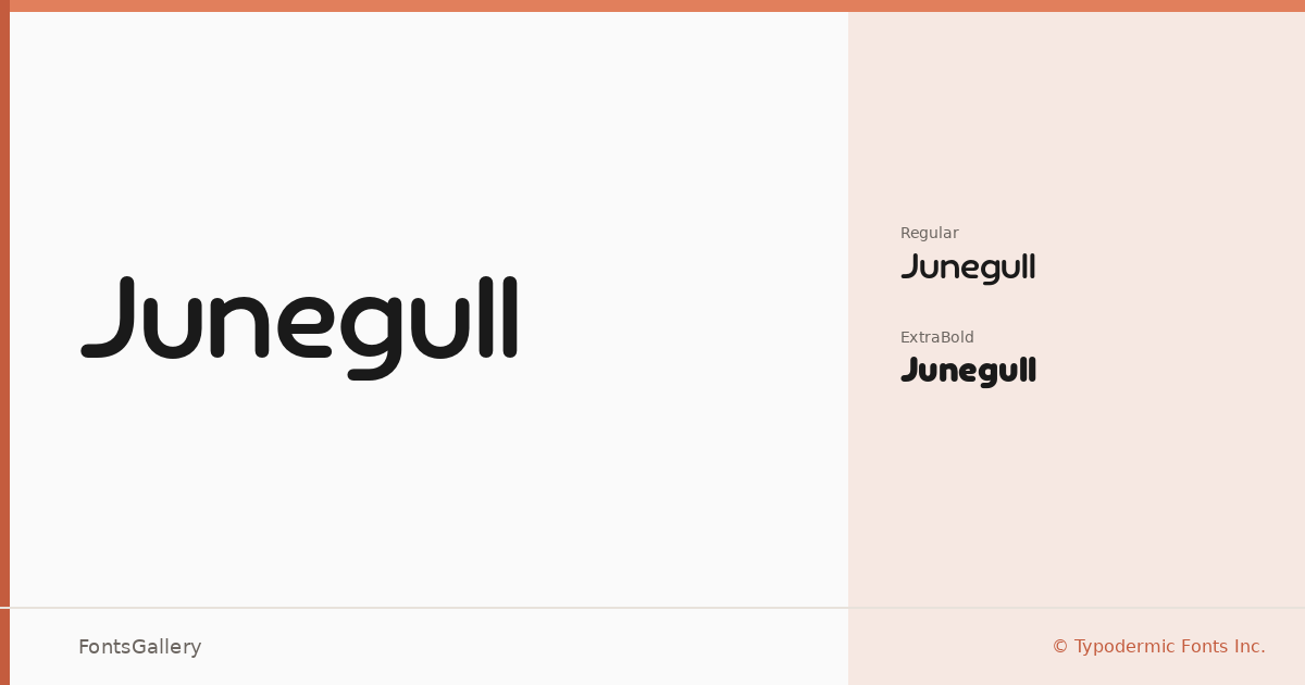 Junegull font family banner