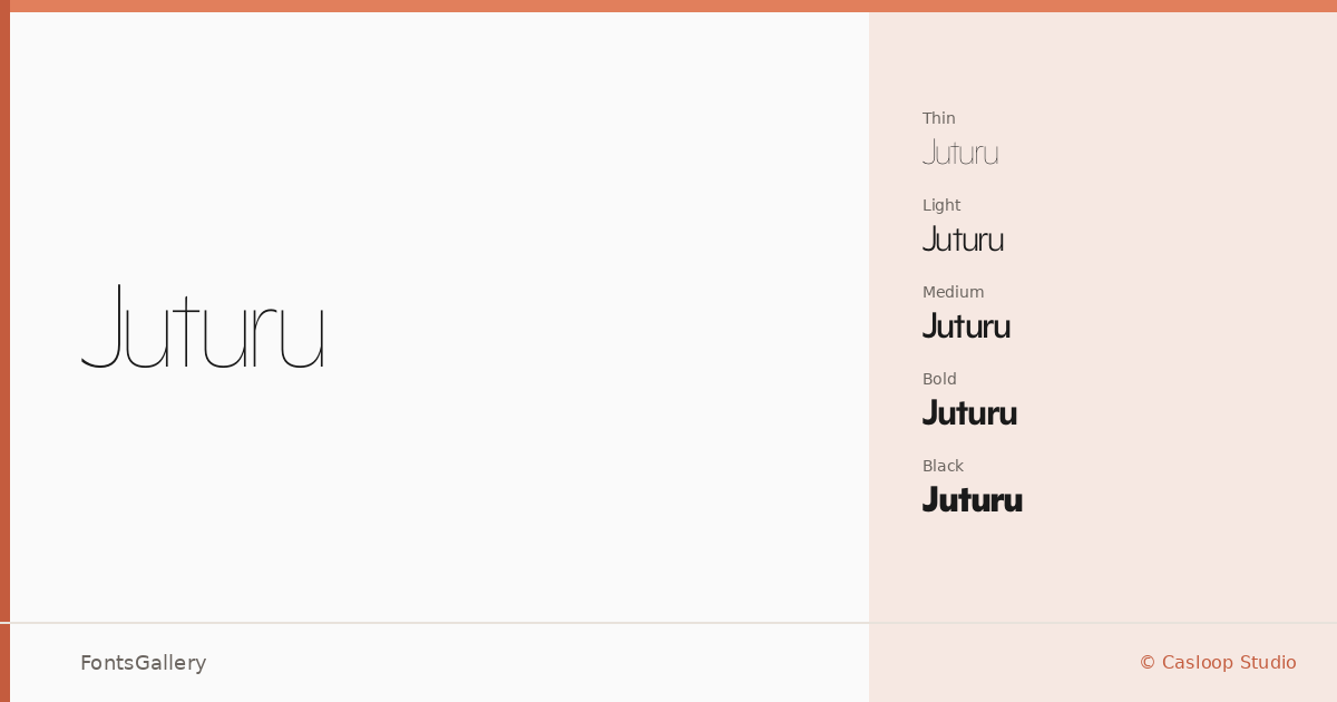 Juturu font family banner
