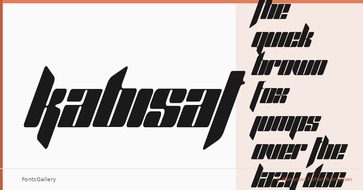 Kabisat Demo font family banner