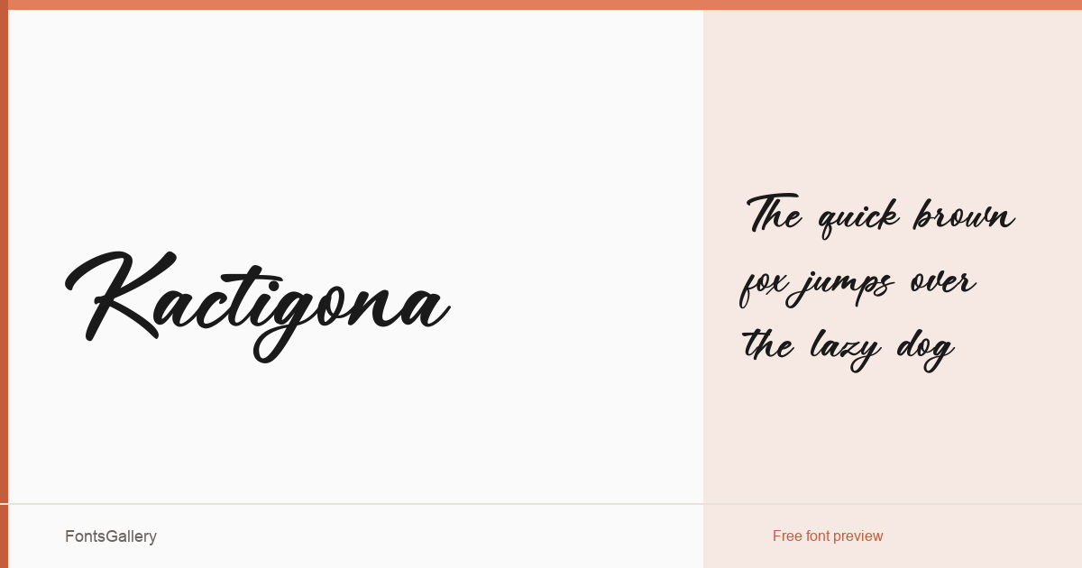 Kactigona font family banner