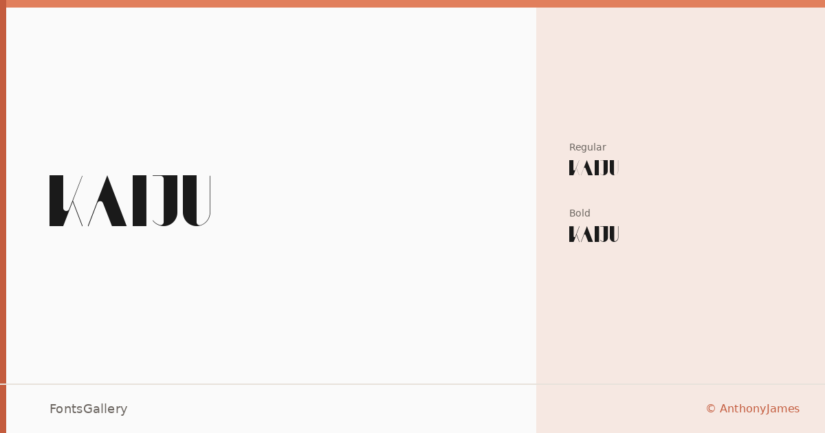 Kaiju font family banner
