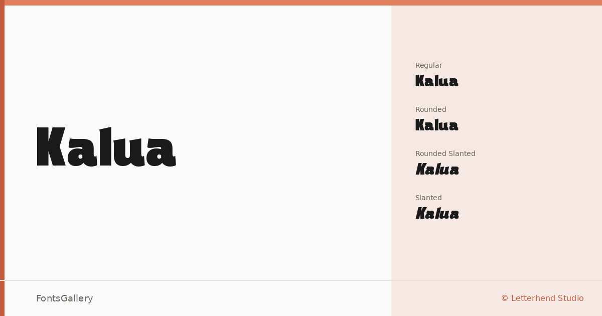 Kalua font family banner