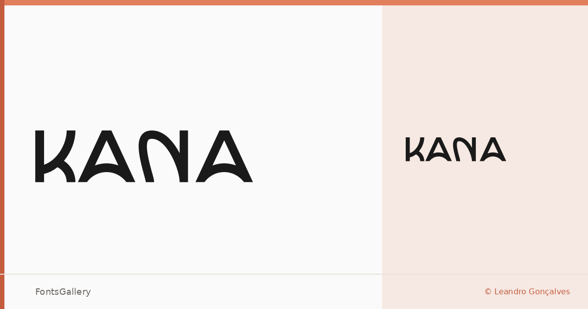 Kana font family banner