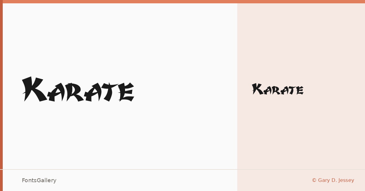 Karate font family banner