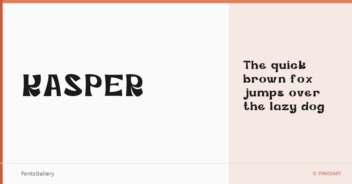 KASPER font family banner