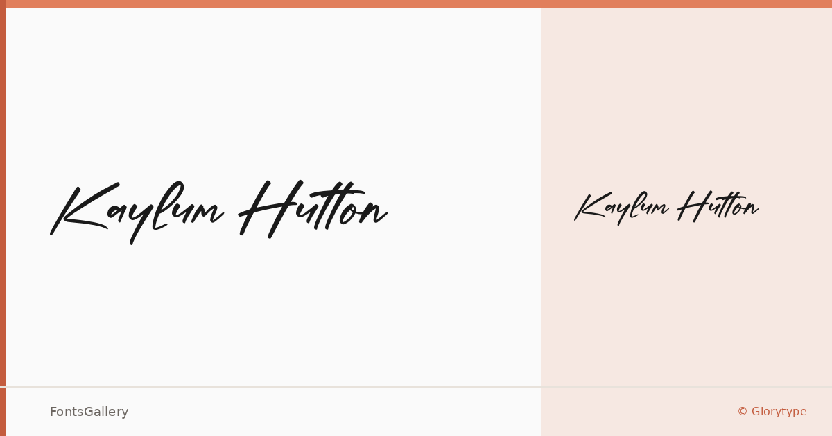 Kaylum Hutton font family banner