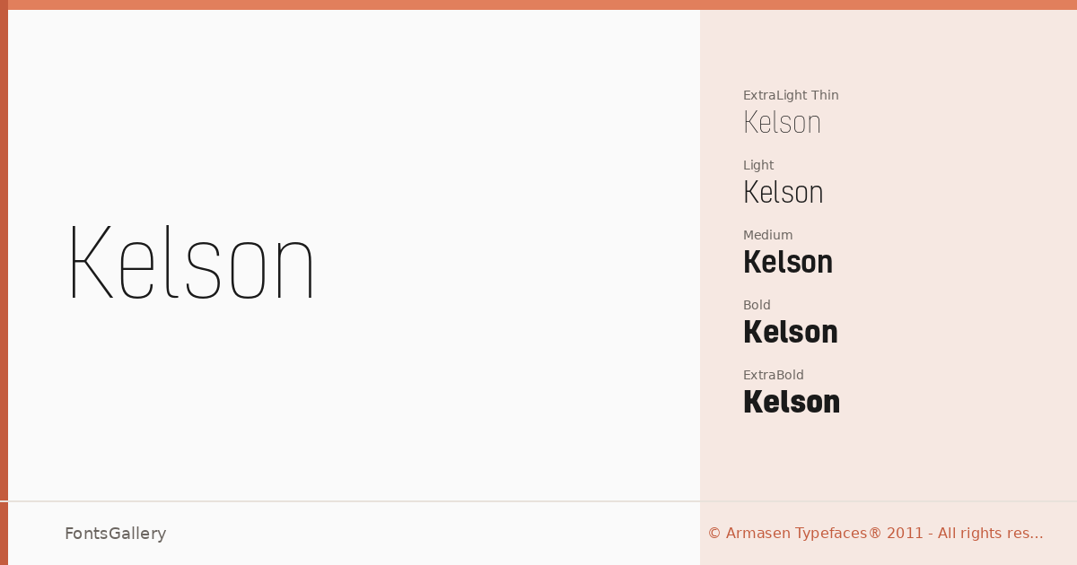 Kelson font family banner
