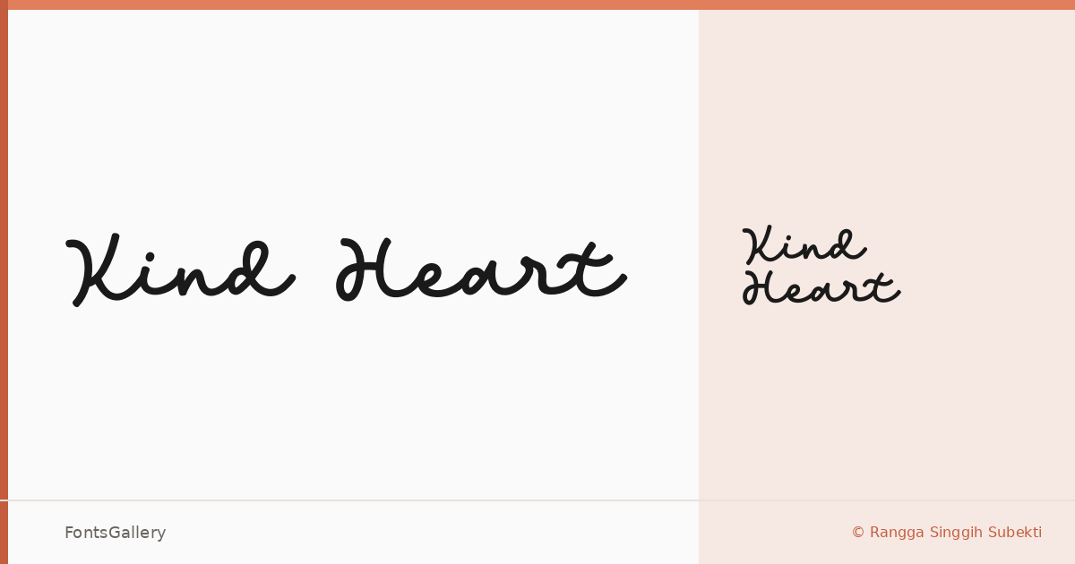 Kind Heart font family banner