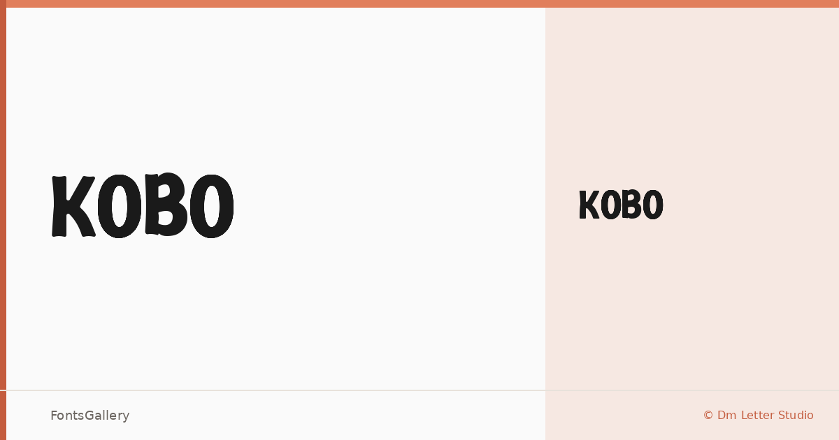 KOBO font family banner
