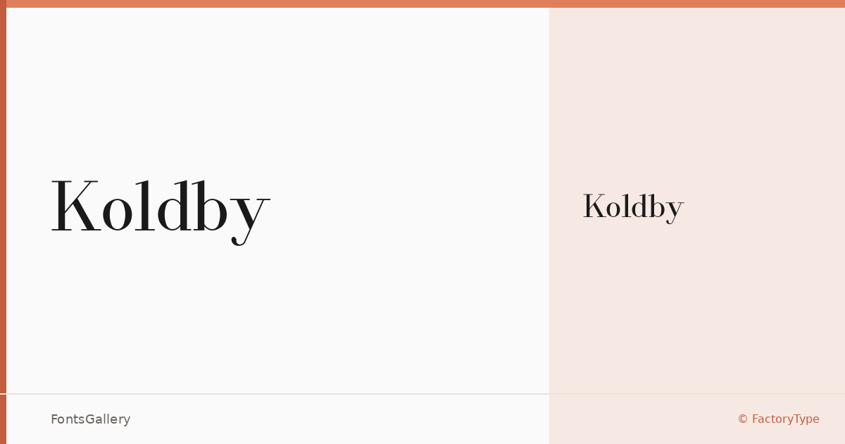 Koldby font family banner