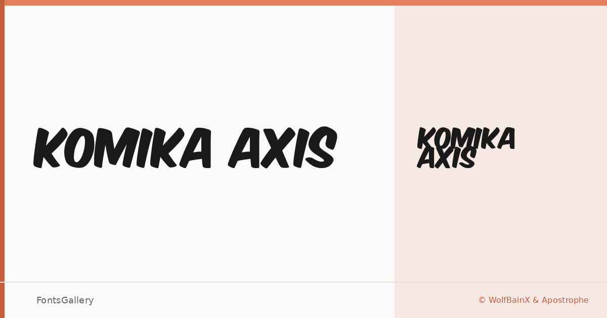 Komika Axis font family banner