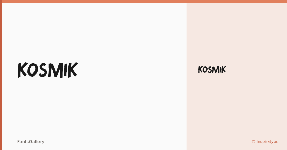 KOSMIK font family banner