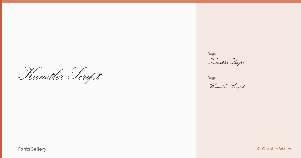 Kunstler Script font family banner