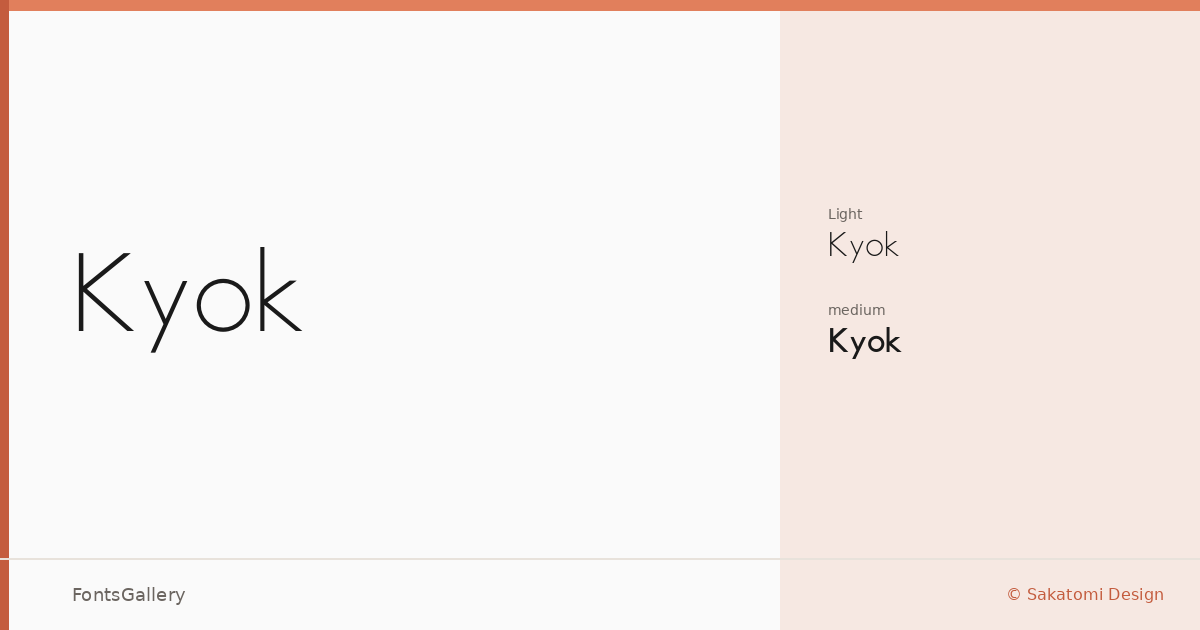 Kyok font family banner