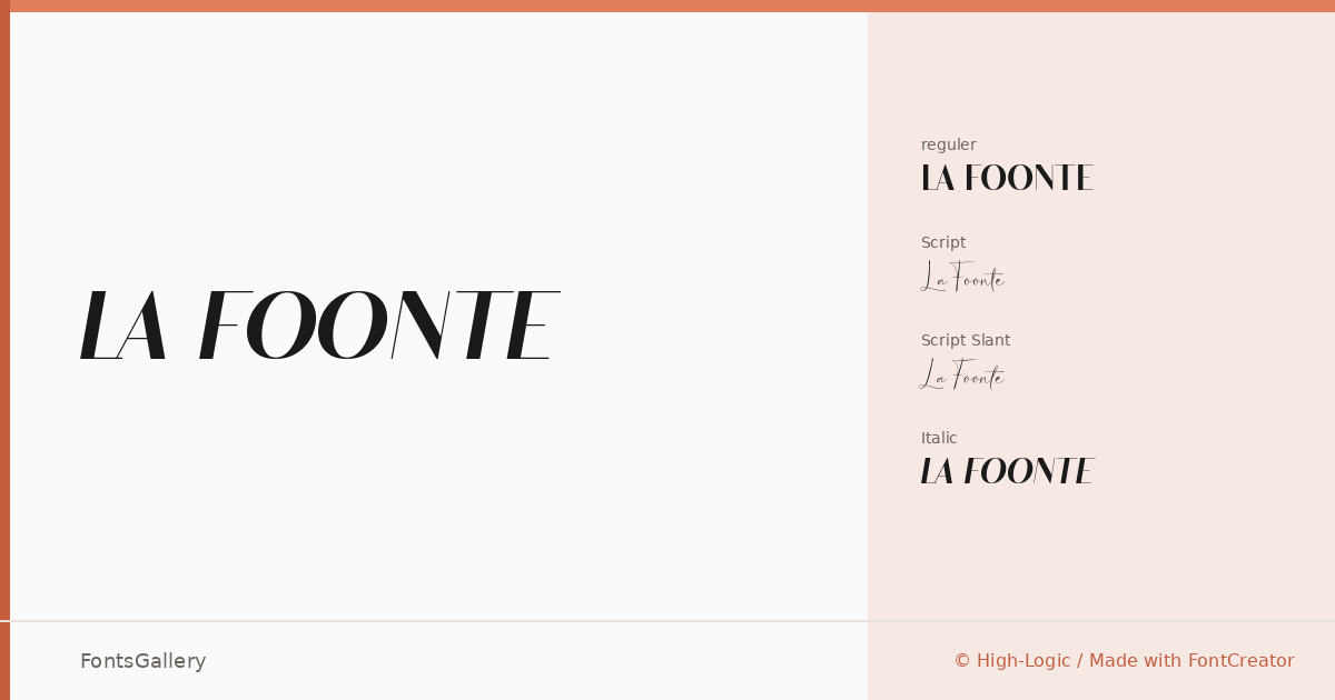 La Foonte font family banner