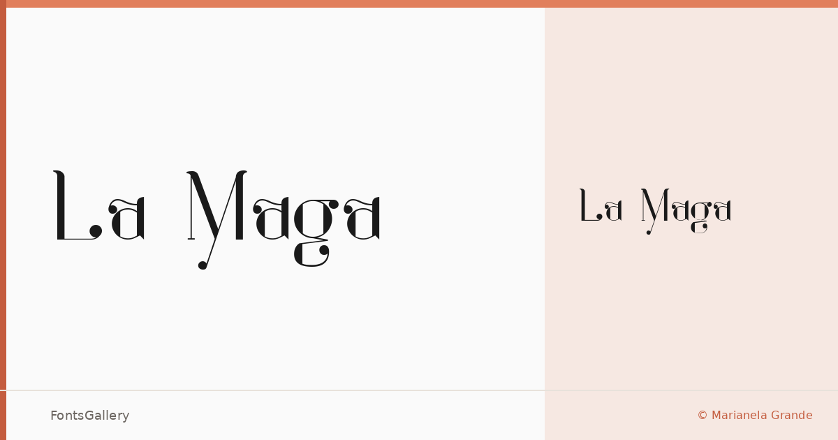 La Maga font family banner