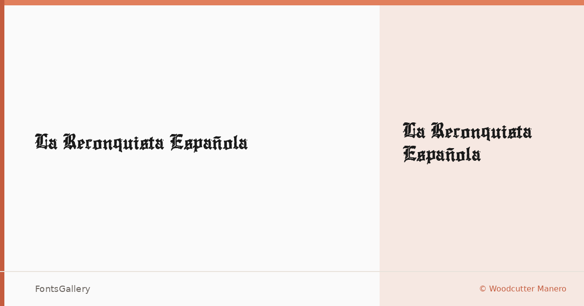 La Reconquista Española font family banner