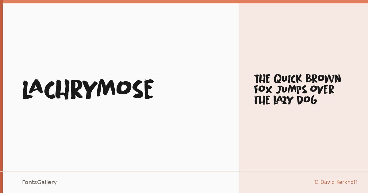 Lachrymose font family banner