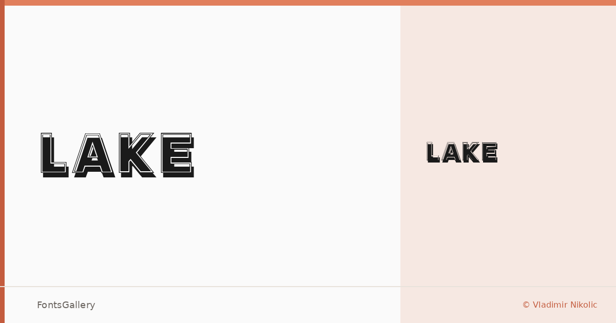Lake font family banner