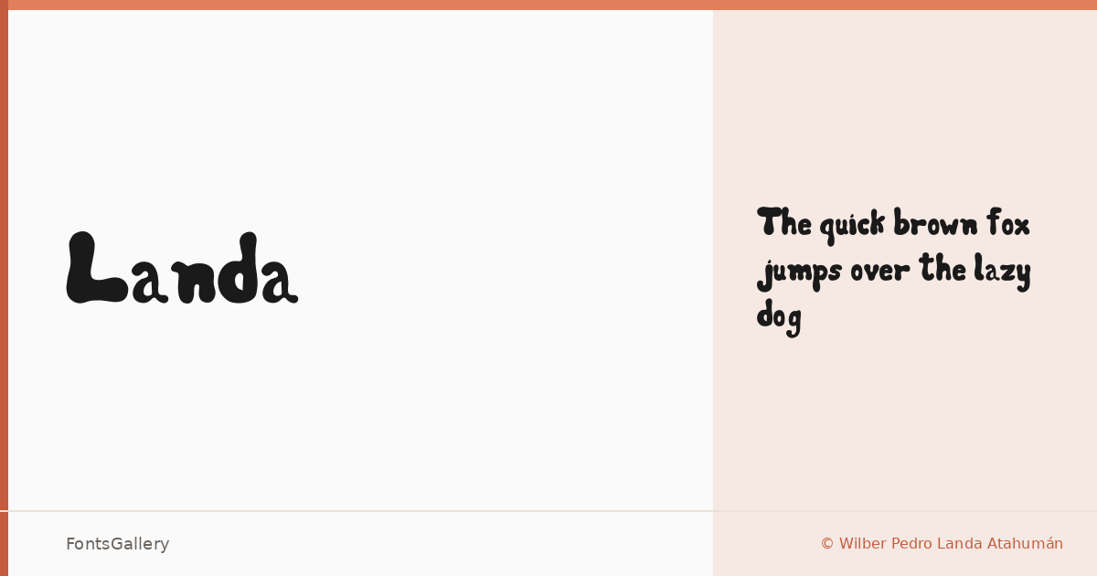 Landa font family banner