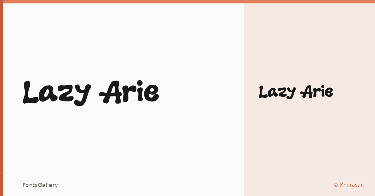Lazy Arie font family banner