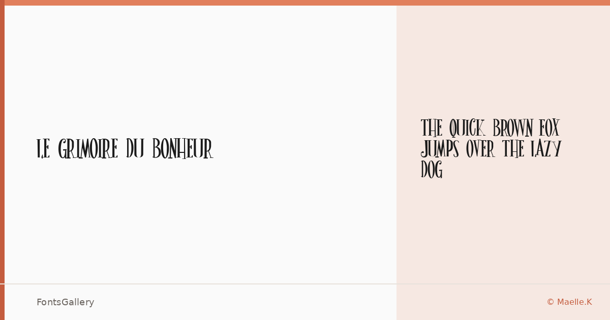 Le Grimoire du Bonheur font family banner