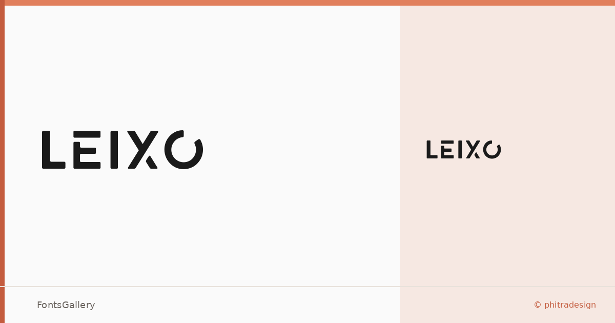 LEIXO font family banner