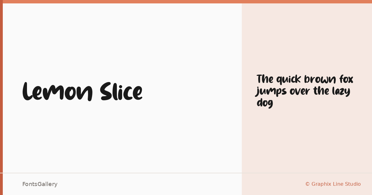 Lemon Slice font family banner