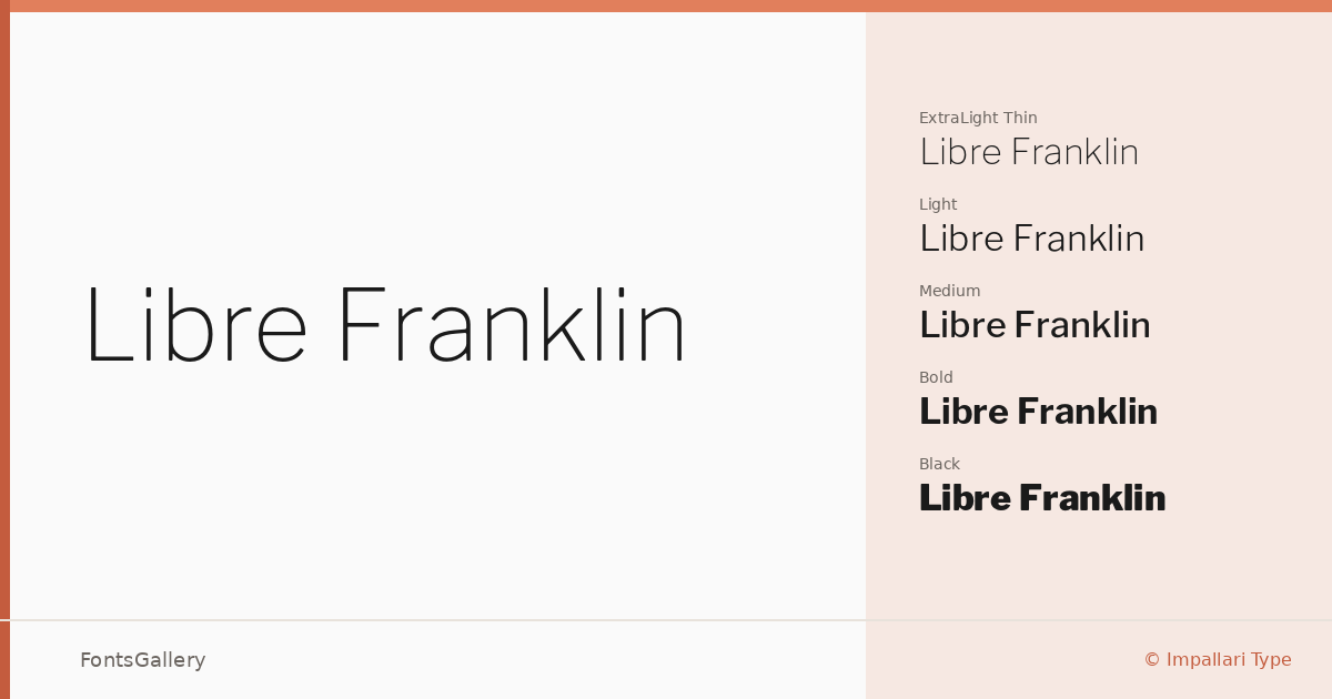Libre Franklin font family banner