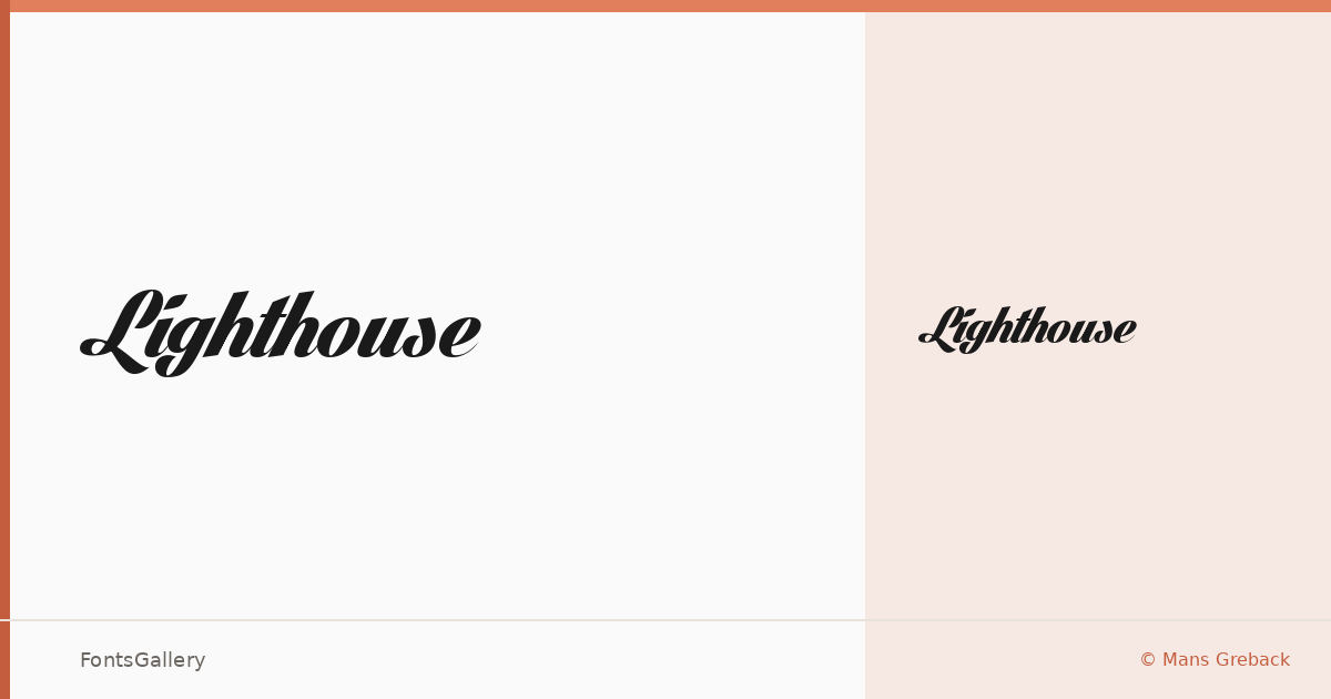 Lighthouse font family banner
