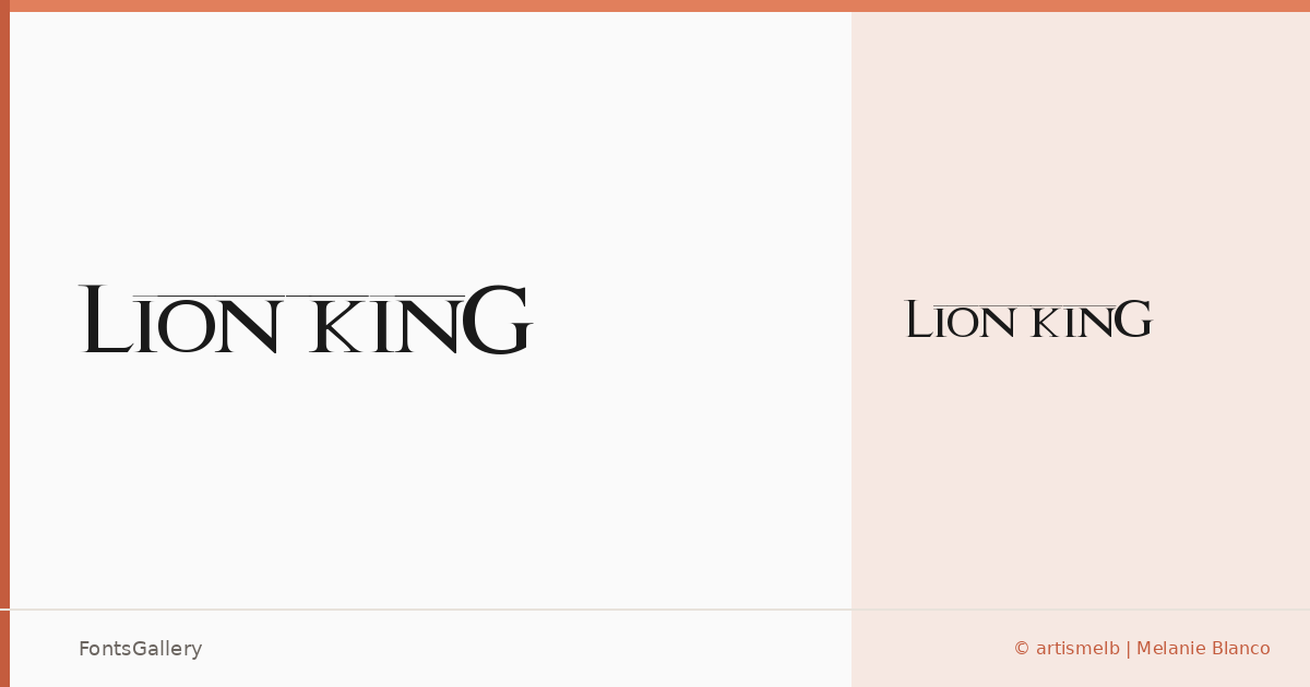 Lion kinG font family banner