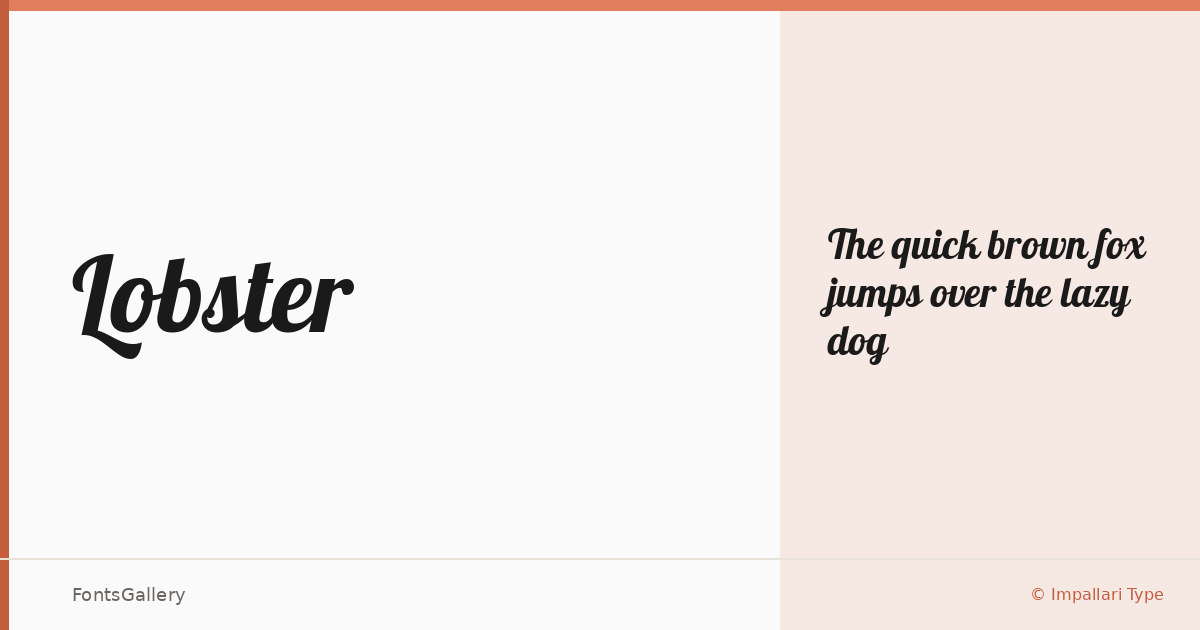 Lobster font family banner