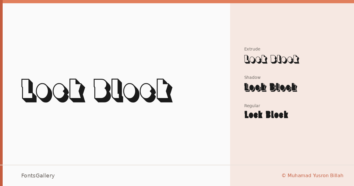 Lock Block font family banner