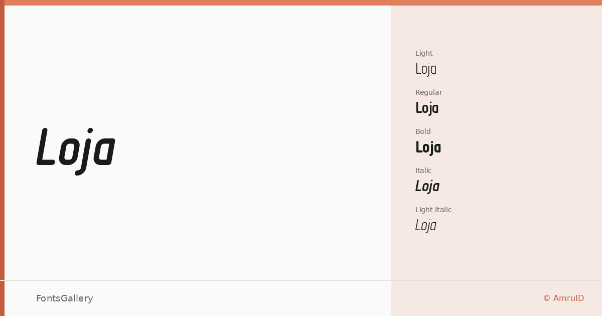 Loja font family banner