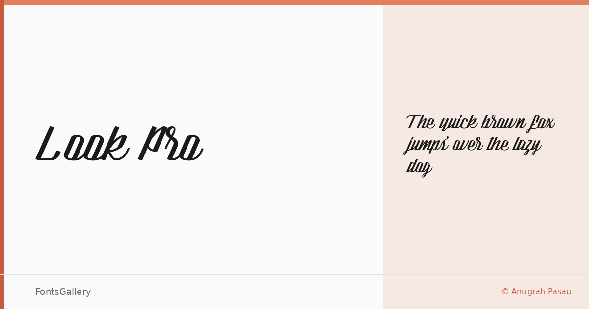 Look Pro font family banner