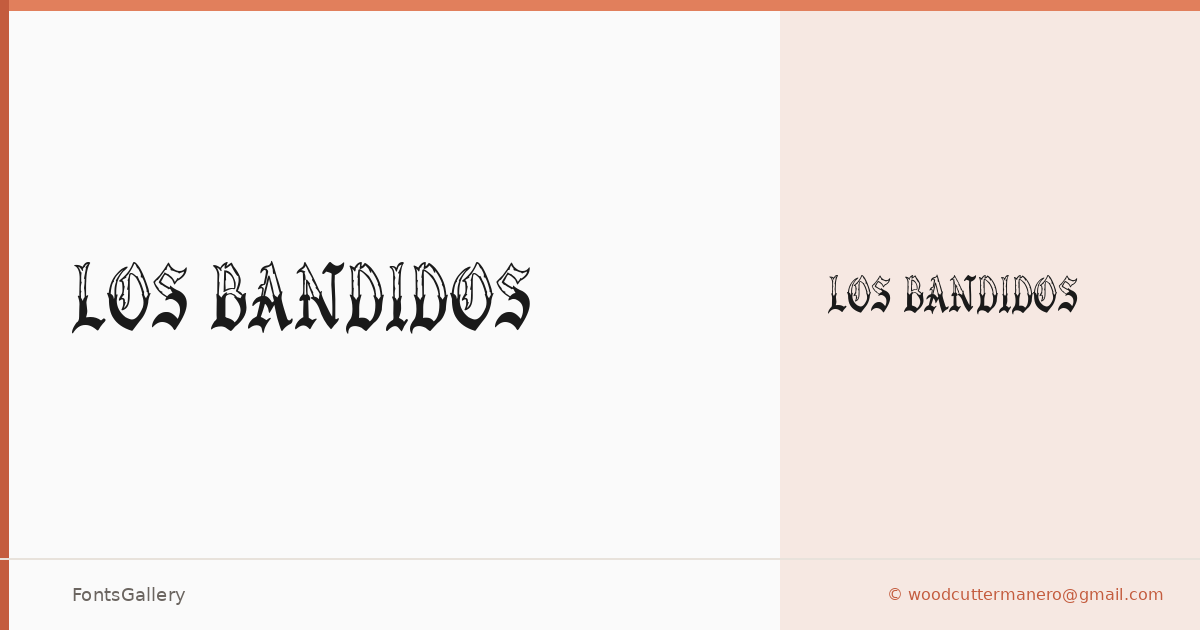 Los Bandidos font family banner