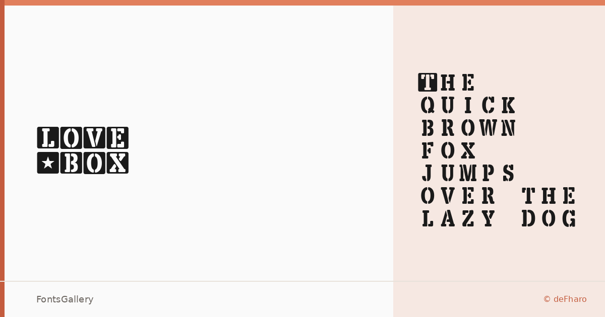 LOVE-BOX font family banner