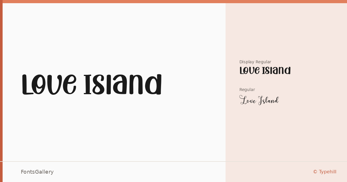 Love Island font family banner