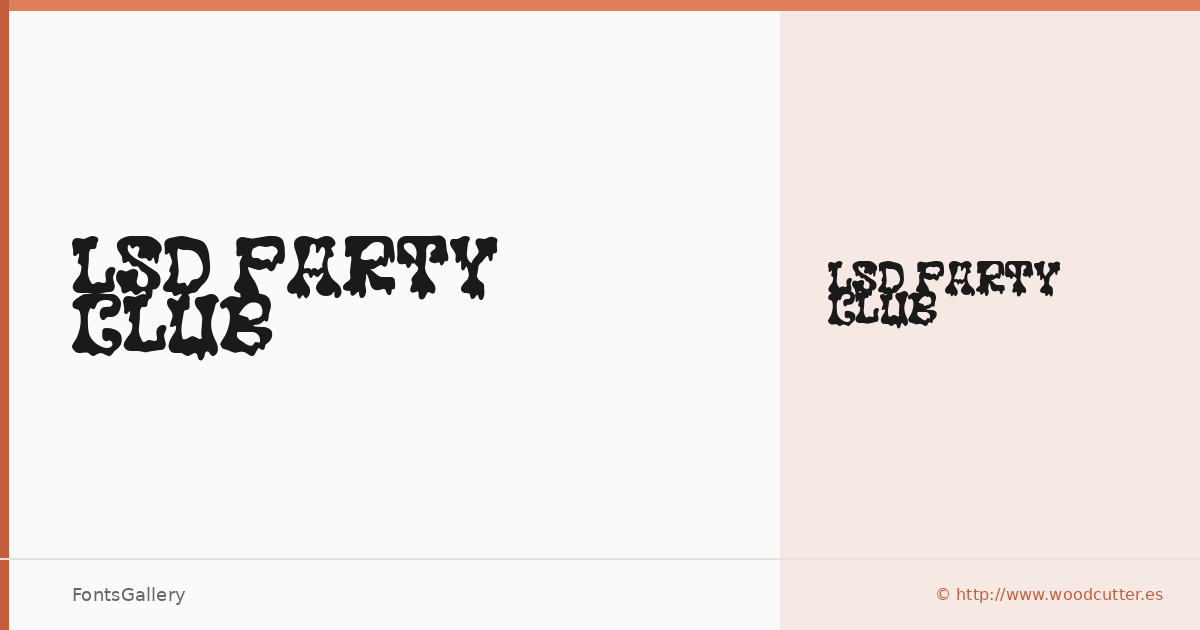 LSD Party Club font family banner
