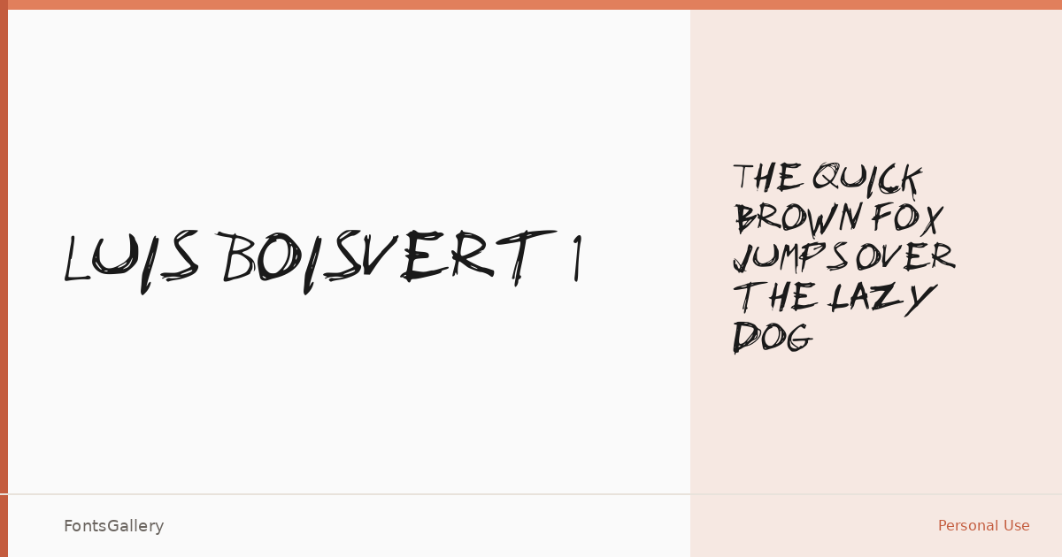 Luis Boisvert 1 font family banner