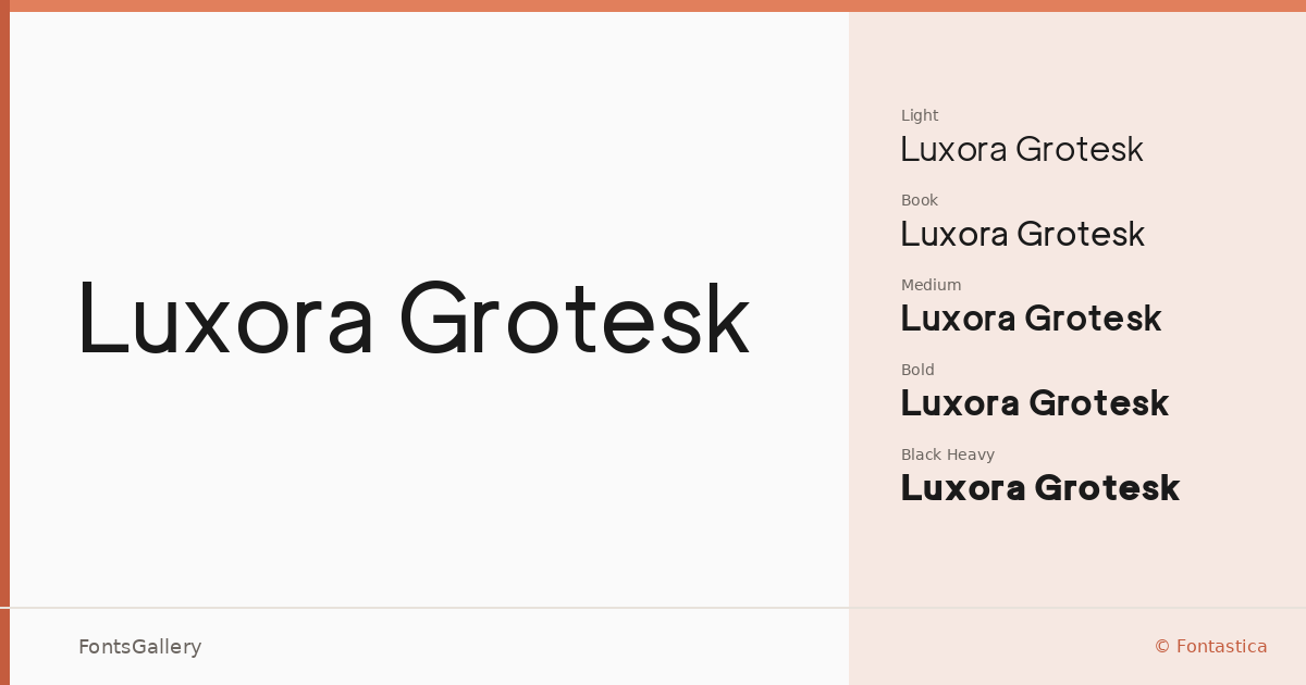 Luxora Grotesk font family banner