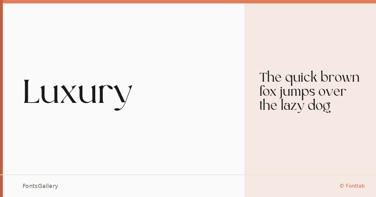 Luxury font family banner