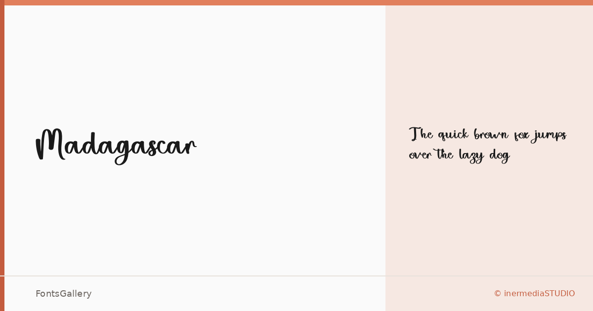Madagascar font family banner