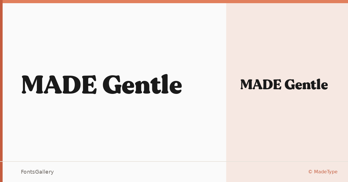 MADE Gentle font family banner
